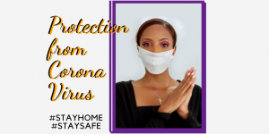 Lady on face mask, in a post written by JacyLaura - The Creative Blogger