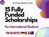 Top 15 Fully Funded Scholarships for International Students Top 15 fully funded scholarships for international students to study abroad in countries including the UK, Canada, Germany, Australia, France, and the USA.