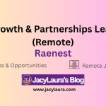 Growth & Partnerships Lead remote job opportunity at Raenest.