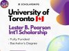 Lester B. Pearson International Scholarship 2027 in Canada | Fully Funded Undergraduate Scholarship Featured image for the Lester B. Pearson International Scholarship 2027, a fully funded undergraduate scholarship at the University of Toronto for international students.