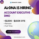 AirDNA remote Account Executive job offering $130K–$150K OTE with uncapped commission