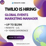Twilio remote Global Events Marketing Manager job with salary up to $129K